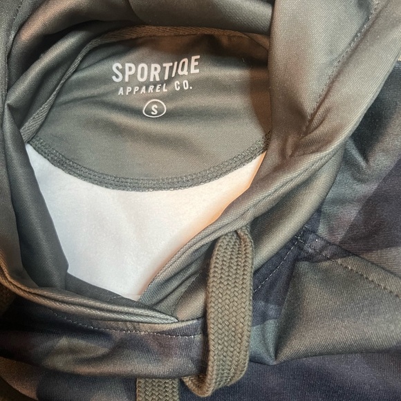 Sportiqe Geometric Gray Men's Lightweight Hoodie - Picture 3 of 3